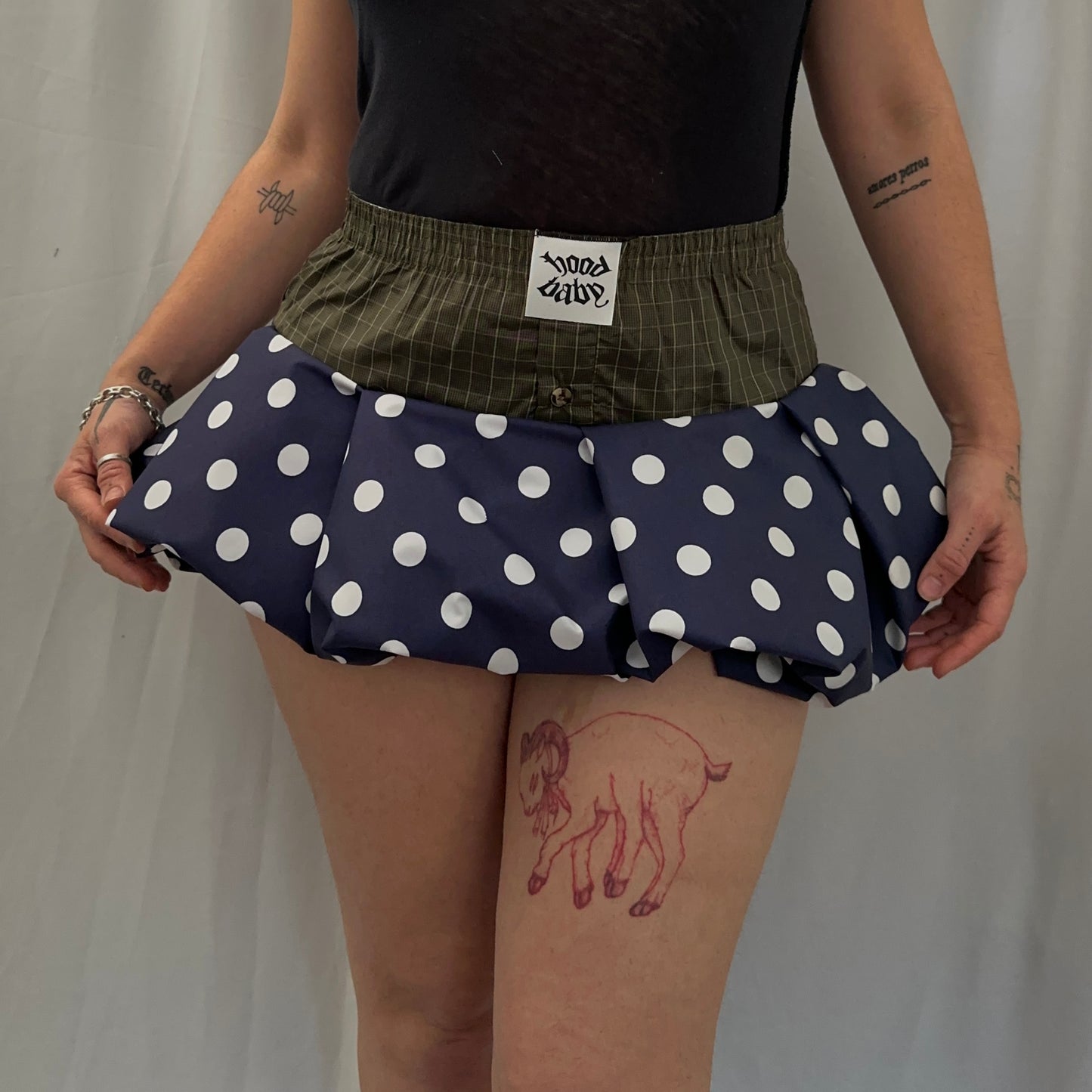 Fool 4 You Mini Navy Bubble Skirt