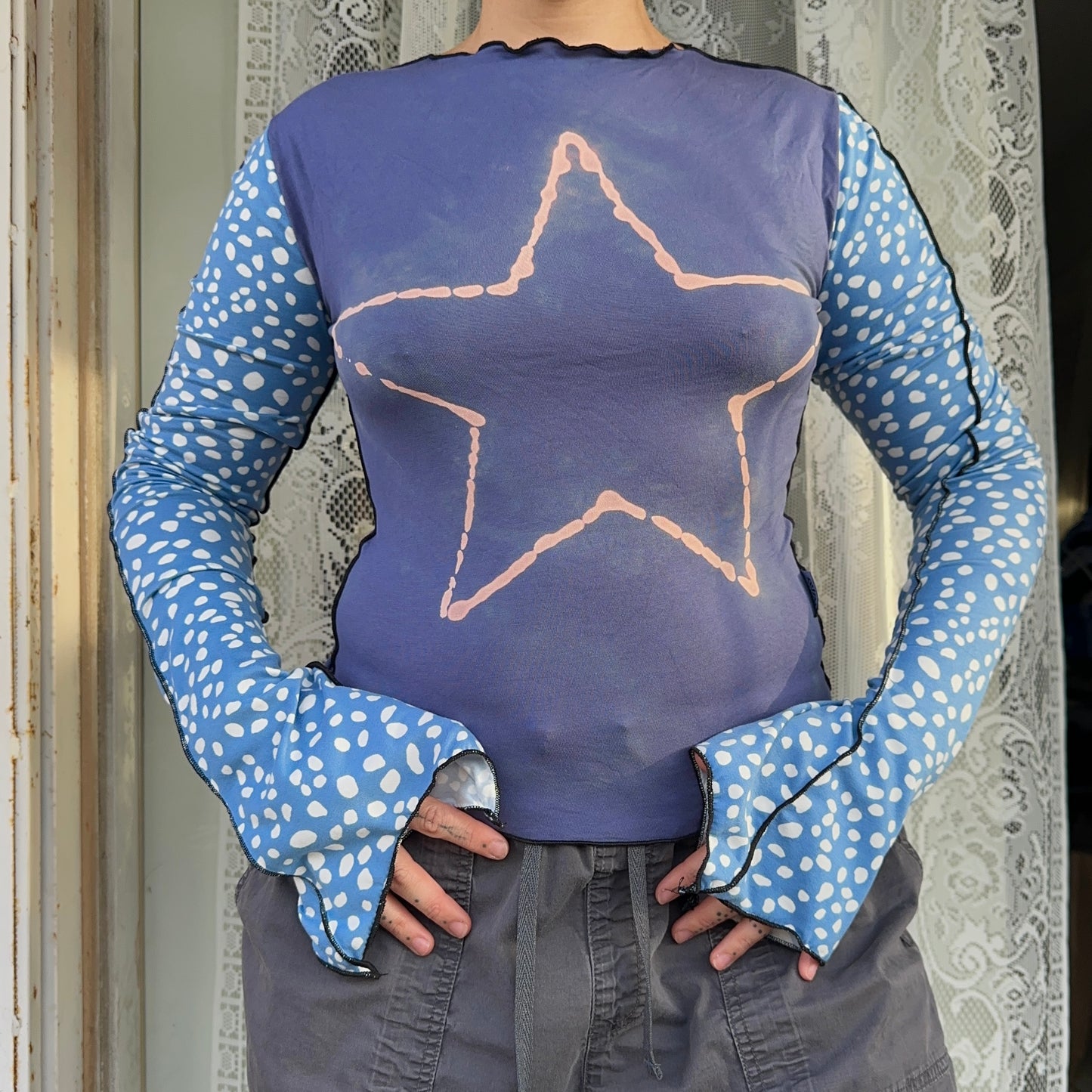 Stars Bleach Long Sleeve S-M