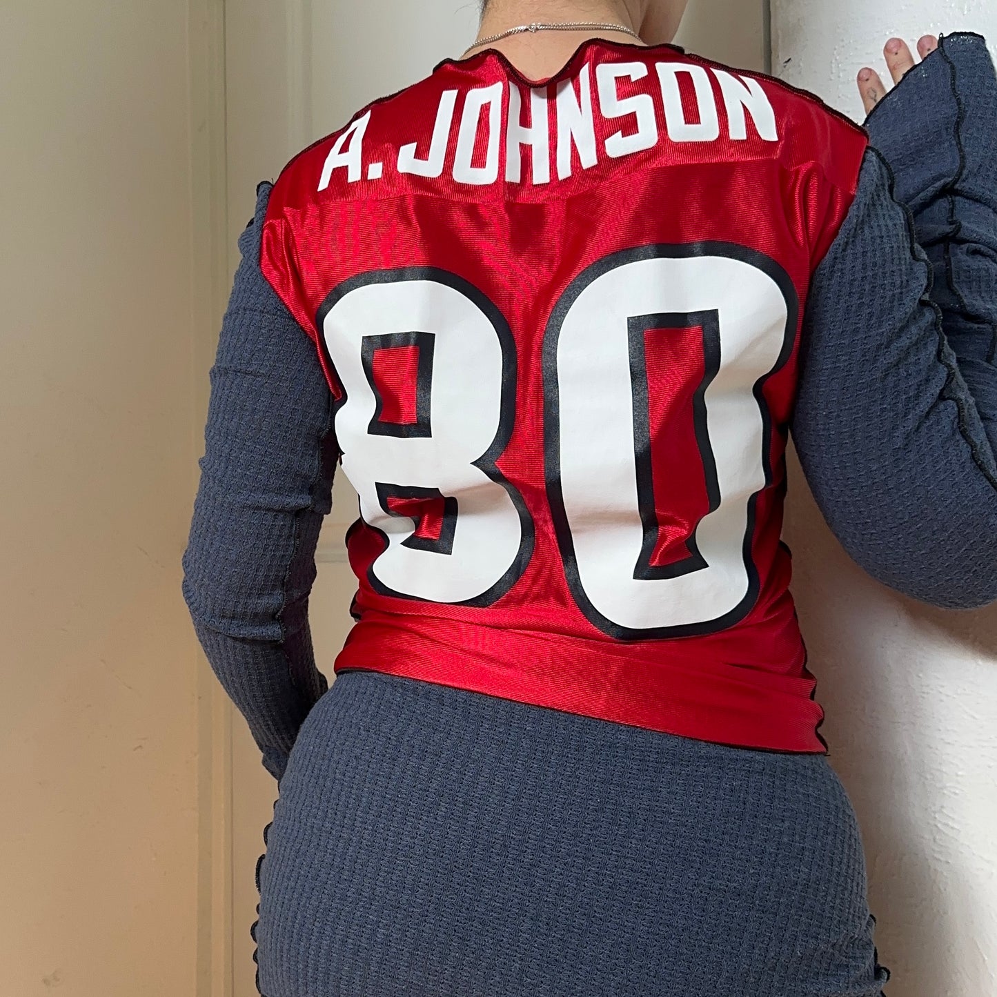 Hood Baby S-M Texans “80” A. Johnson Jersey