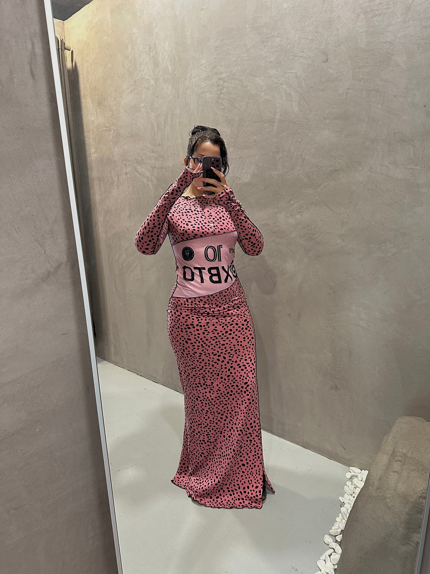 Hood Baby Miami Messi Sz S-M Jersey Maxi Dress