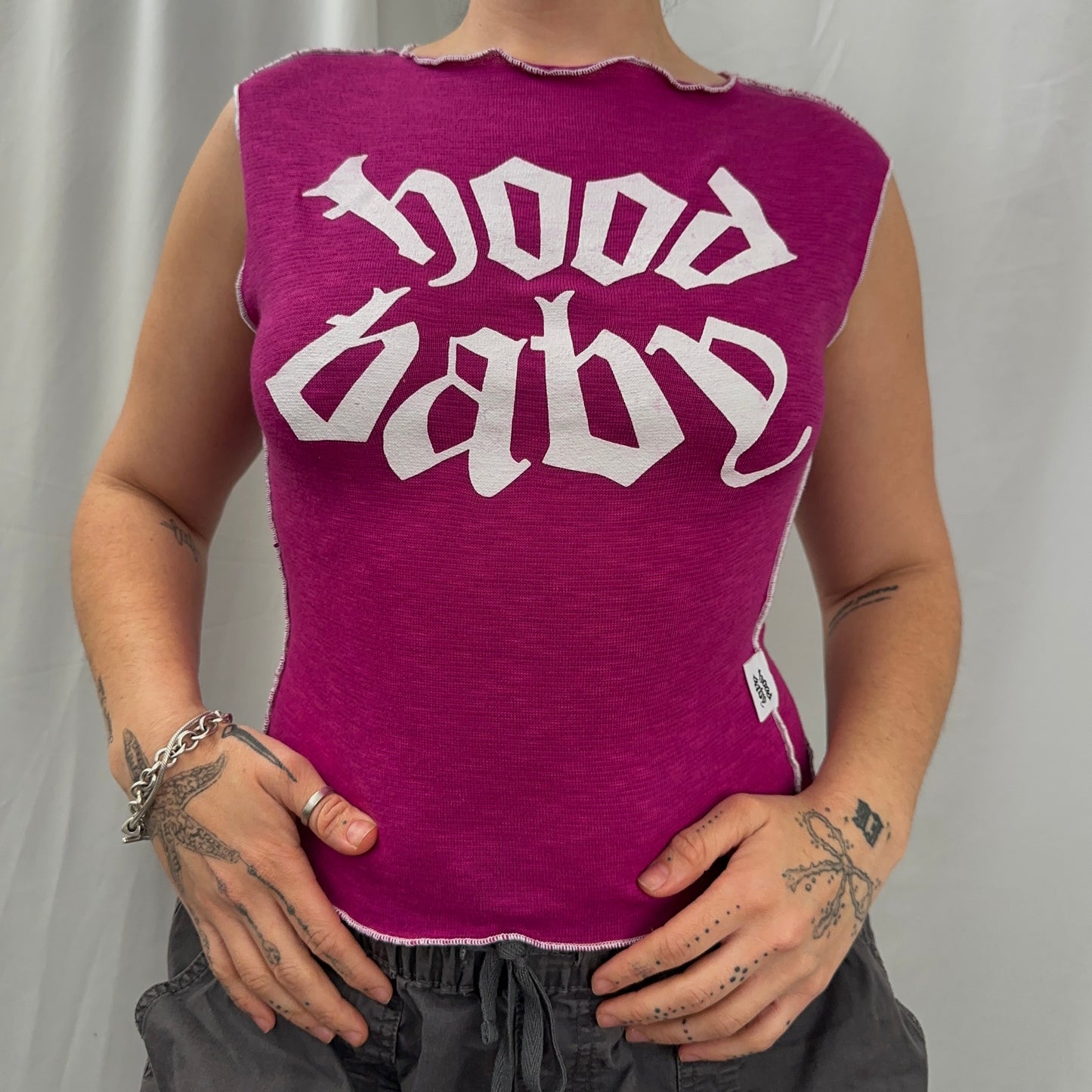 Hood Baby Logo Tank Top Sz S-M
