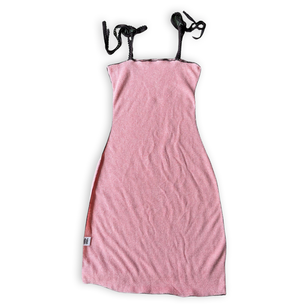 Strappy Light Knit Summer Sleeve Dress Sz S-M