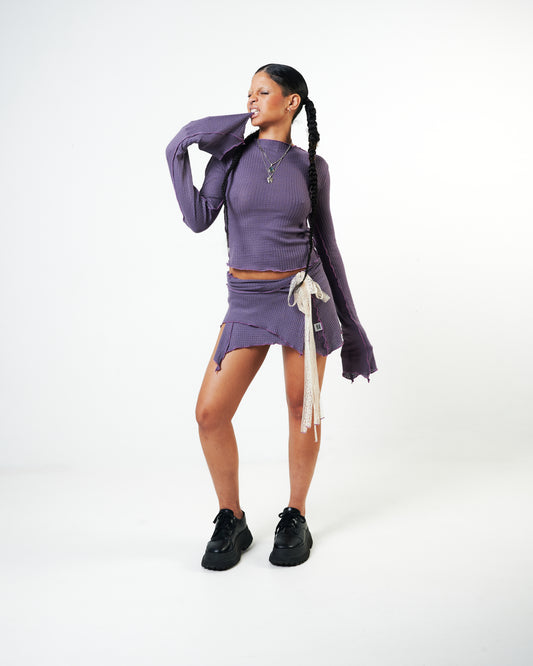 Woman’s Purple Light Knit Long Sleeve