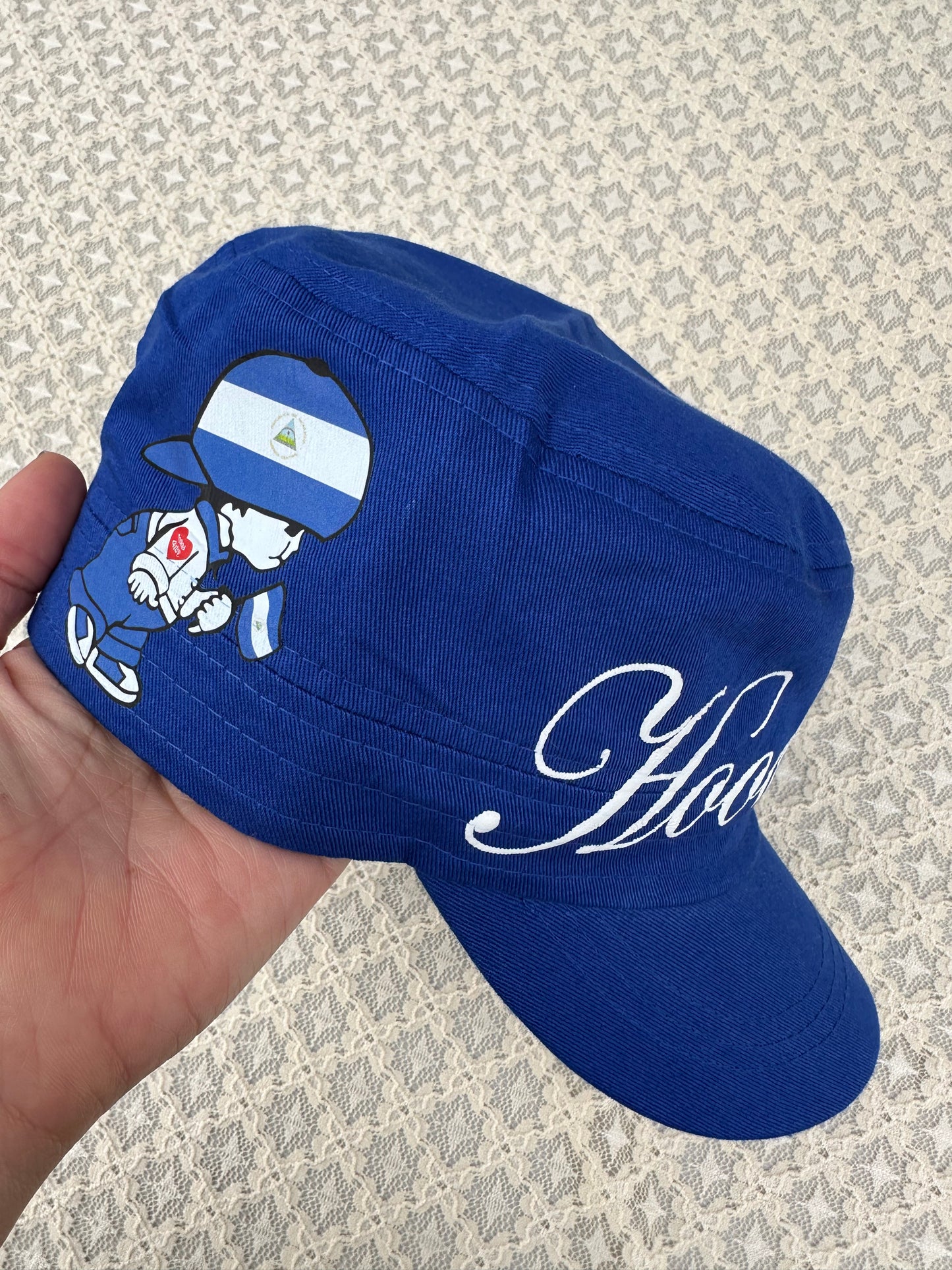 Nicaragua Blue Script Hat