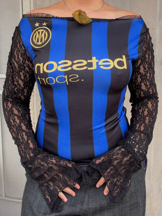 Hood Baby Inter Milan Long Sleeve Jersey (Choose Size)