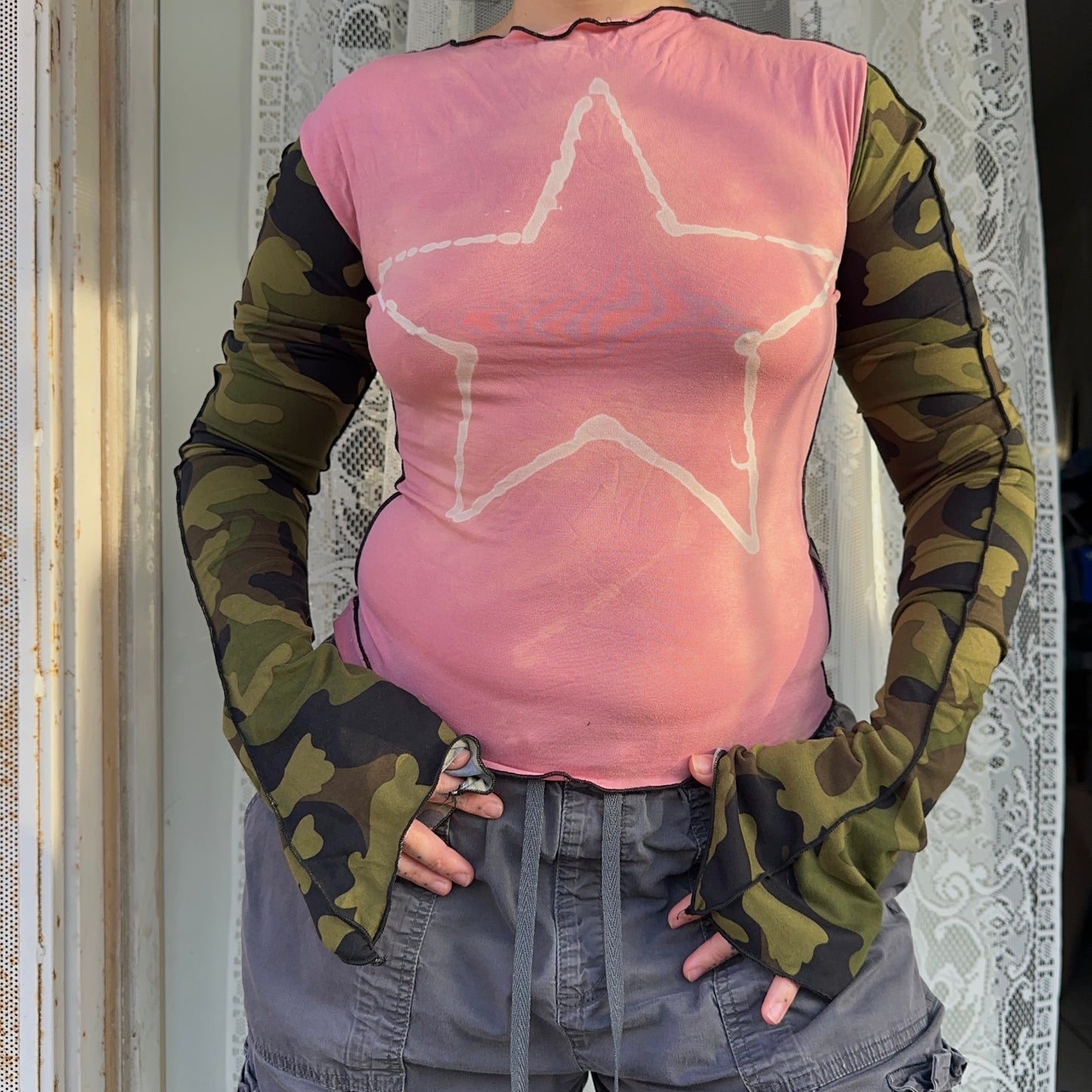 Stars Bleach Long Sleeve S-M