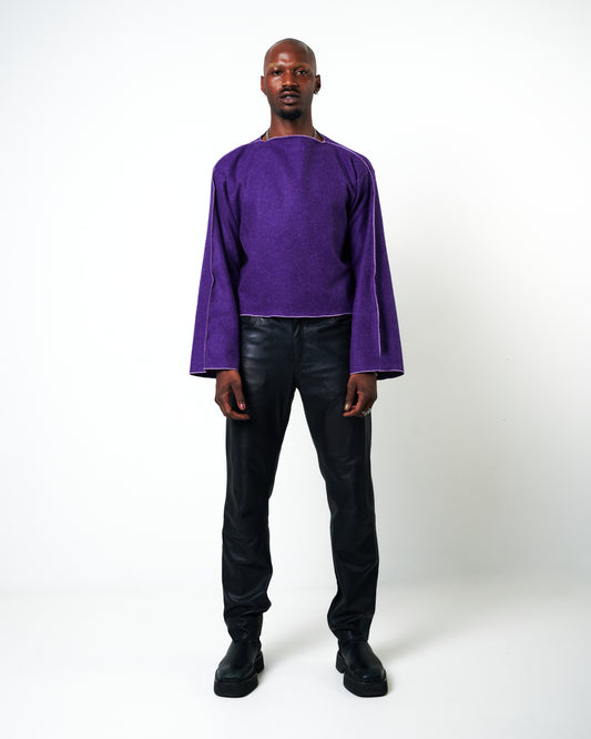 Purple Mohair Men’s Sweater L-XL