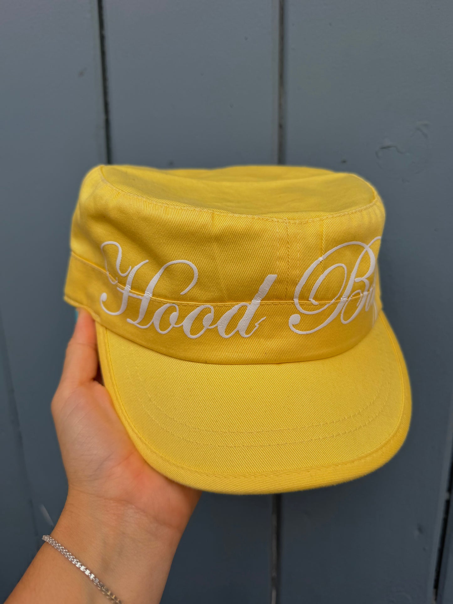 Hood Baby Logo Butter Yellow Cadet Script Hat