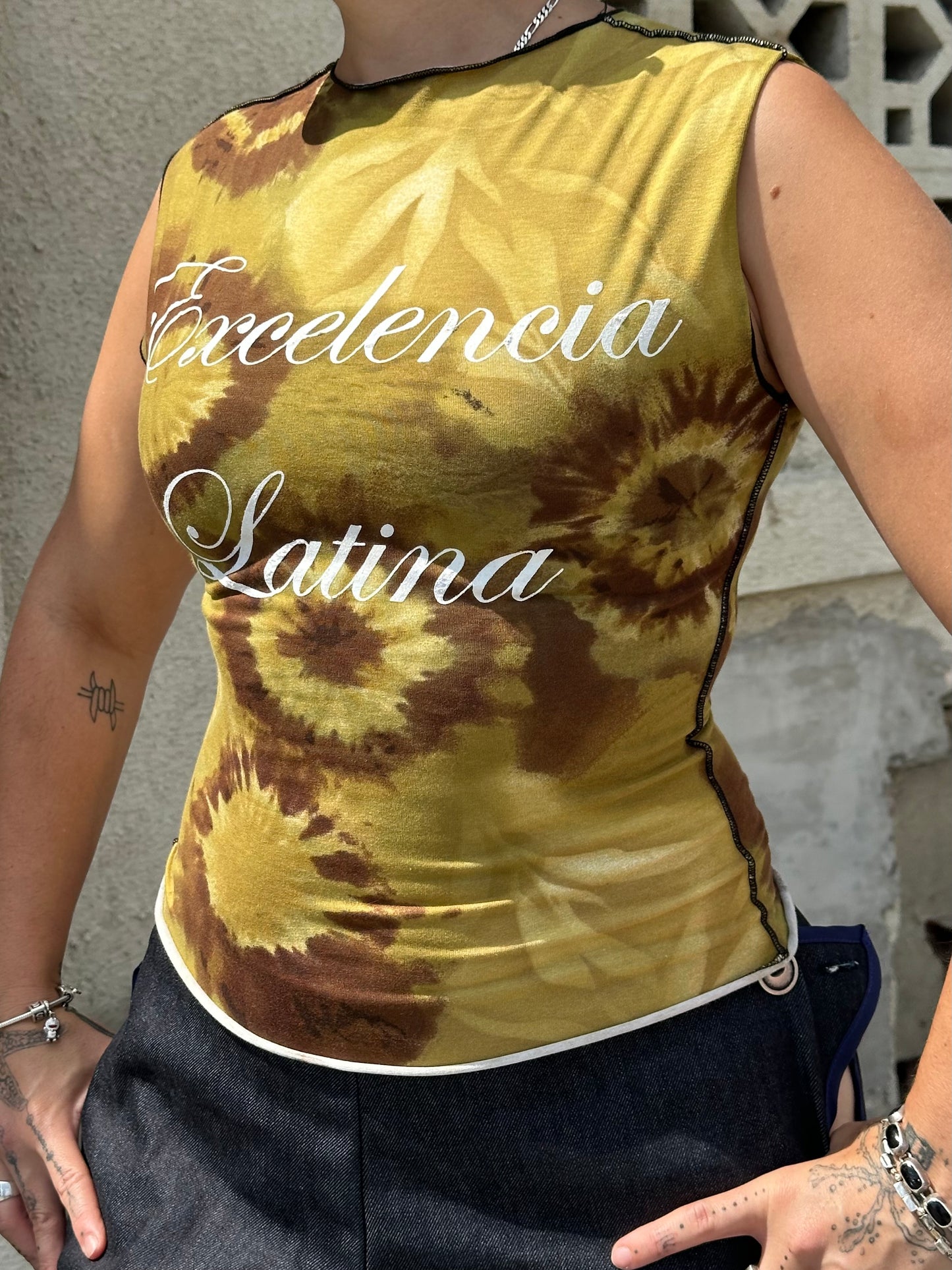 Excelencia Latina S-M Green Tank