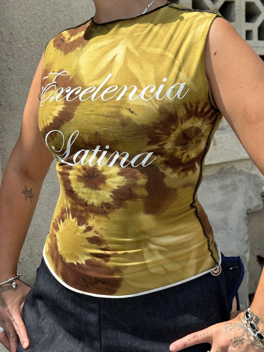 Excelencia Latina S-M Green Tank