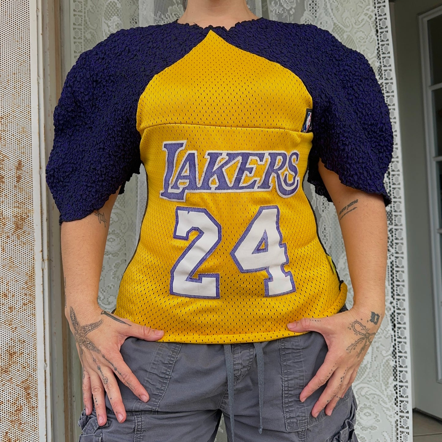 Lakers Poof Sleeve Jersey S-M