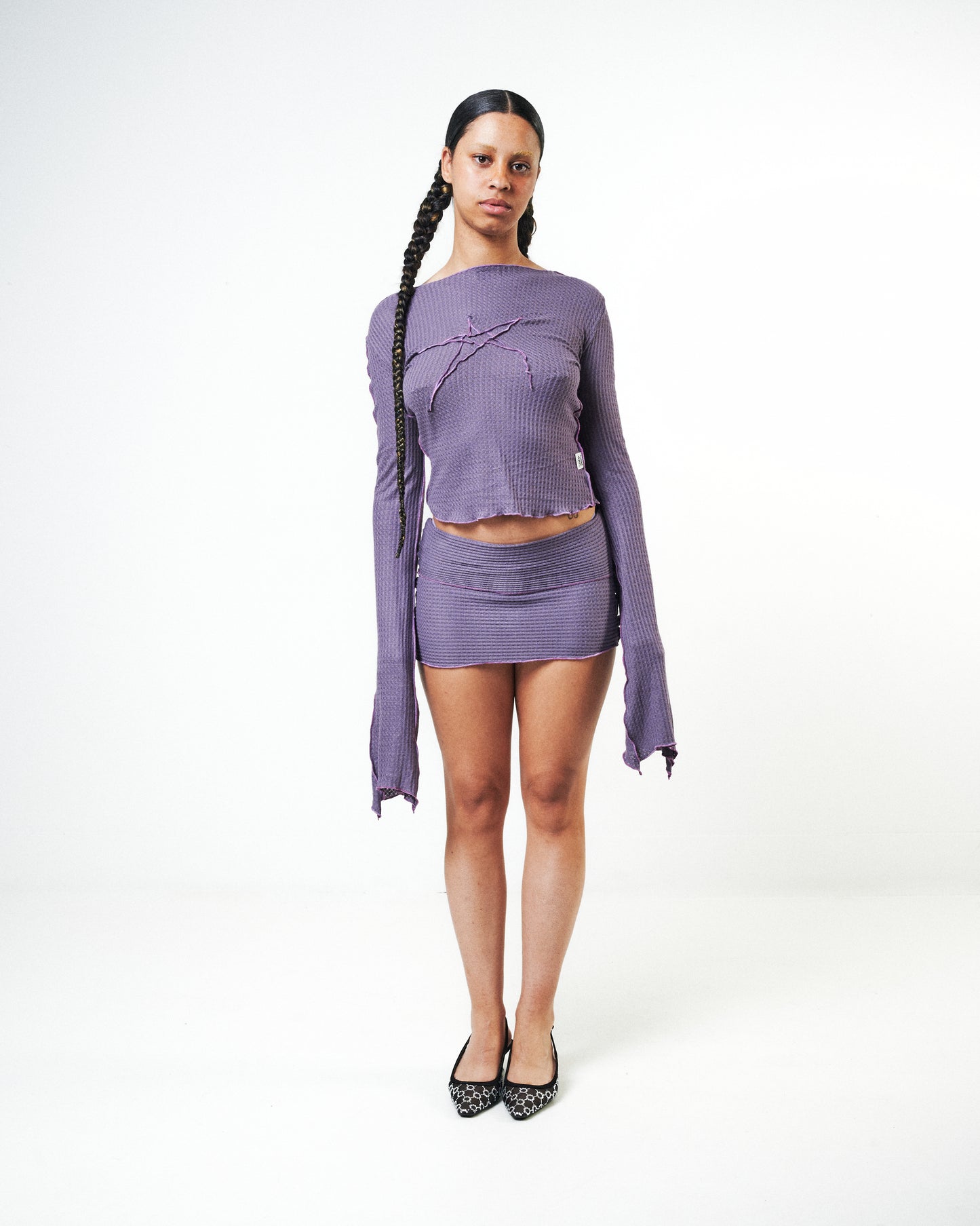 Woman’s Star Purple Light Knit Long Sleeve