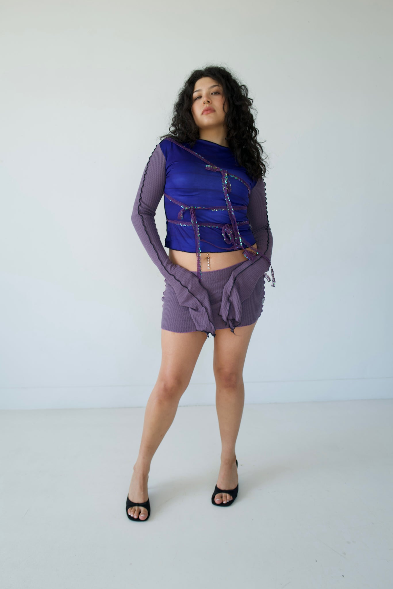Hood Baby Purple Micro Skirt Sz S-M