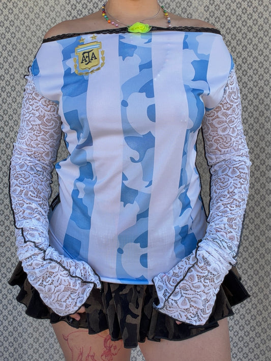 Hood Baby Princess Argentina Long Sleeve Jersey (Choose Size)