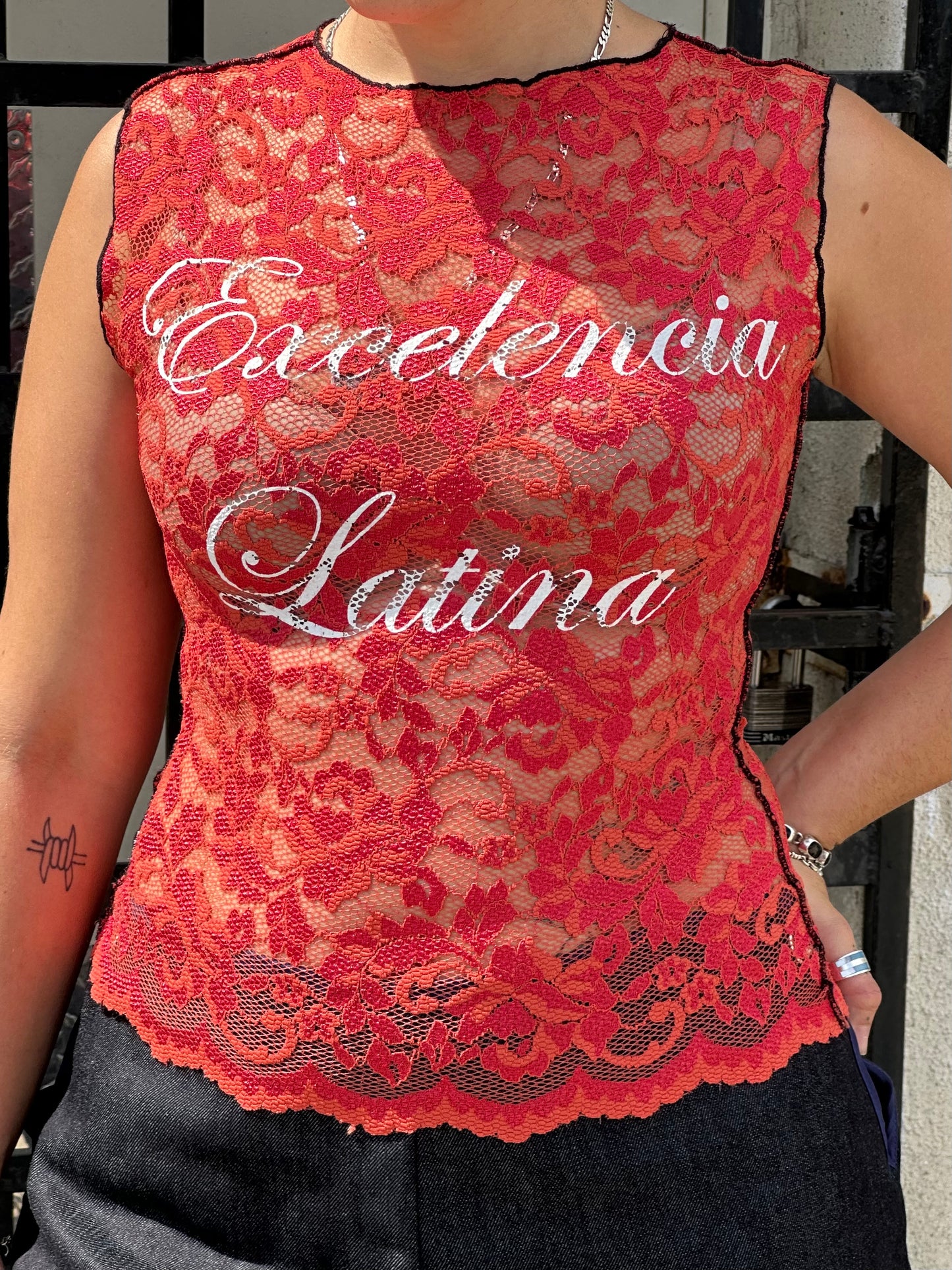 Excelencia Latina S-M Lace Tank