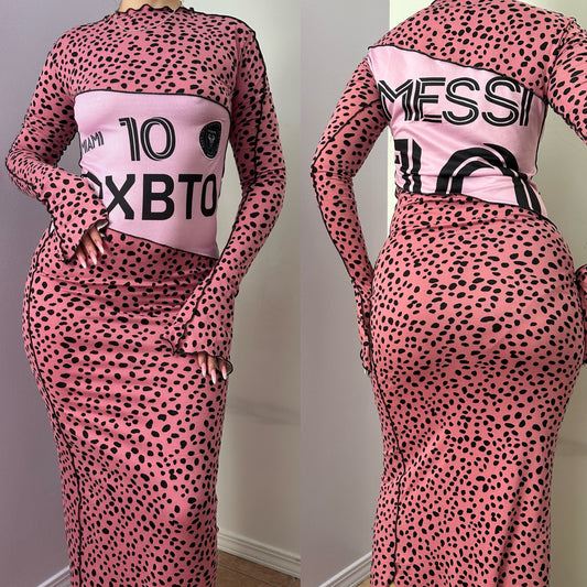 Hood Baby Miami Messi Sz S-M Jersey Maxi Dress