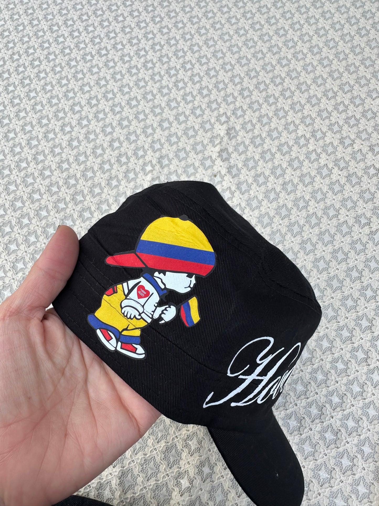 Black Colombia Script Hat