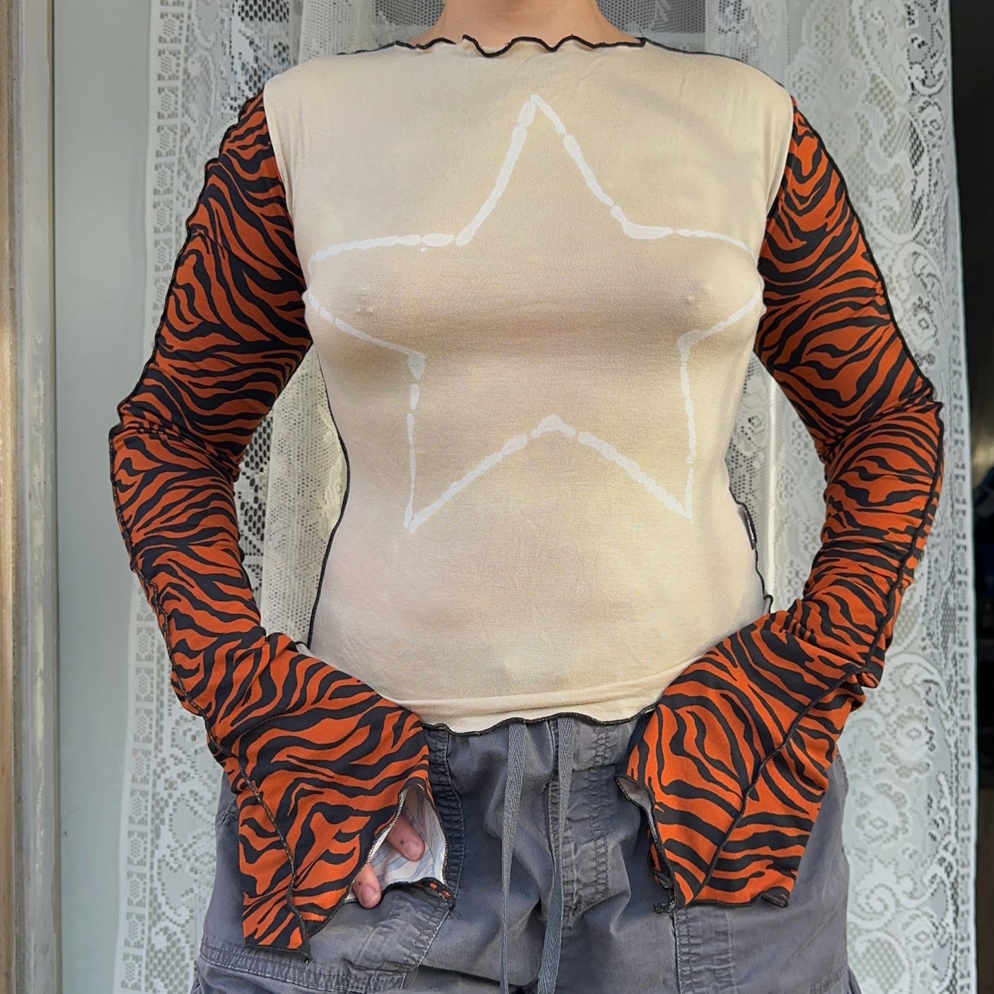 Stars Bleach Long Sleeve S-M