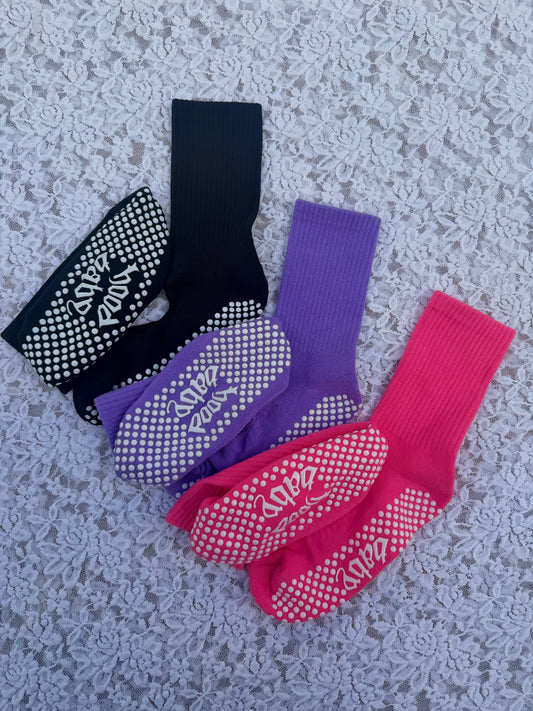 Yoga Socks 3 Pack (Pink, Purple,Black)