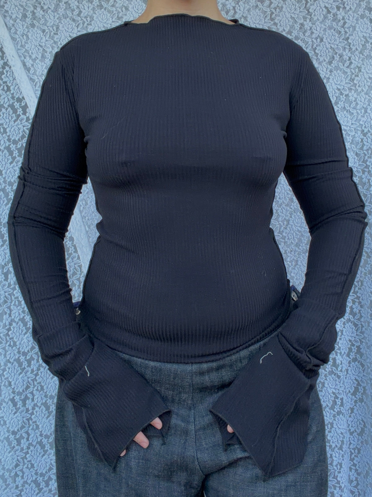 Hood Baby Black Longsleeve (Choose Size)
