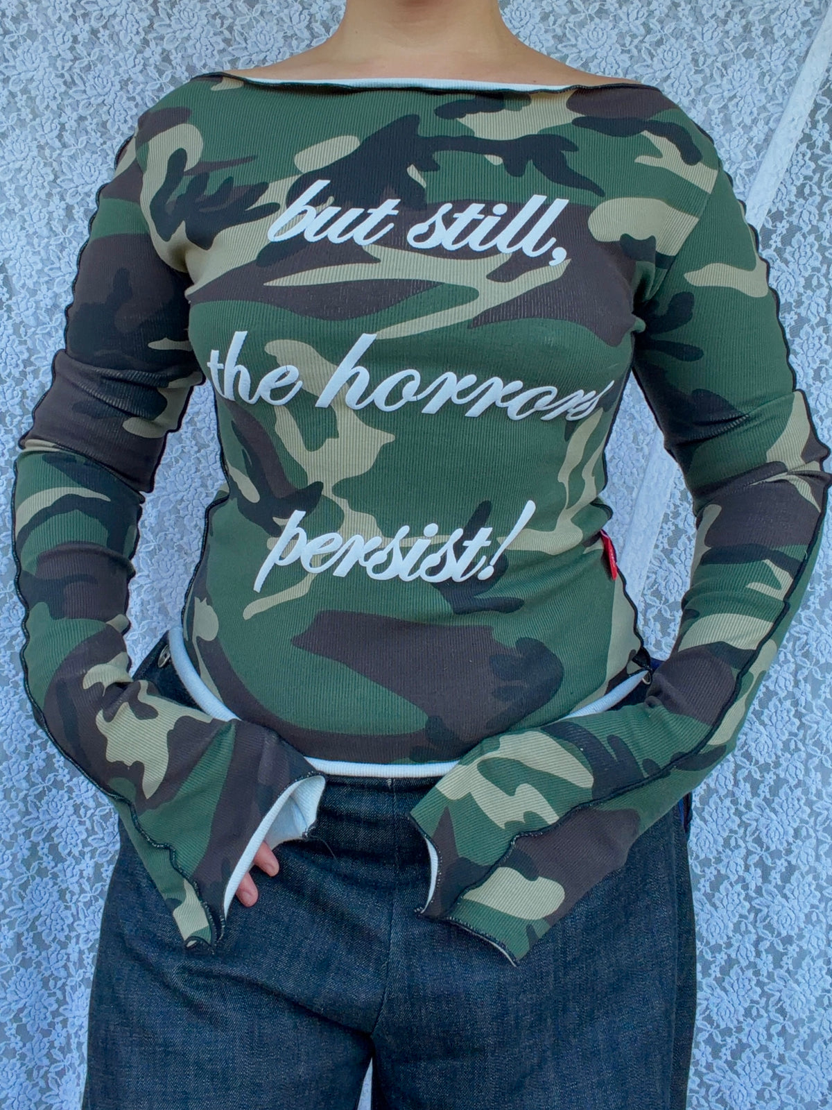 Hood Baby Camo Horrors Longsleeve (Choose Size)
