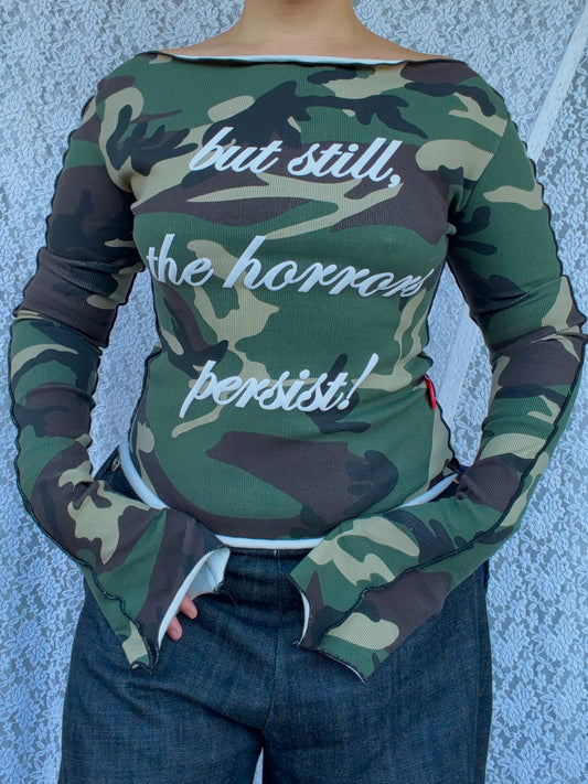 Hood Baby Camo Horrors Longsleeve (Choose Size)